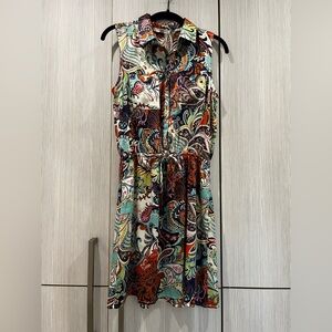 Young Threads Multicolor Paisley Shirt Dress Sleeveless Size Small‎ NWT